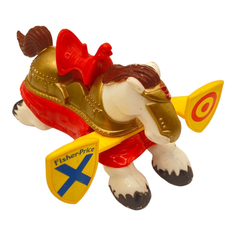 Fisher Price Vintage Great Adventures Jousting Knights Horse 7123 1994 - Picture 7 of 12
